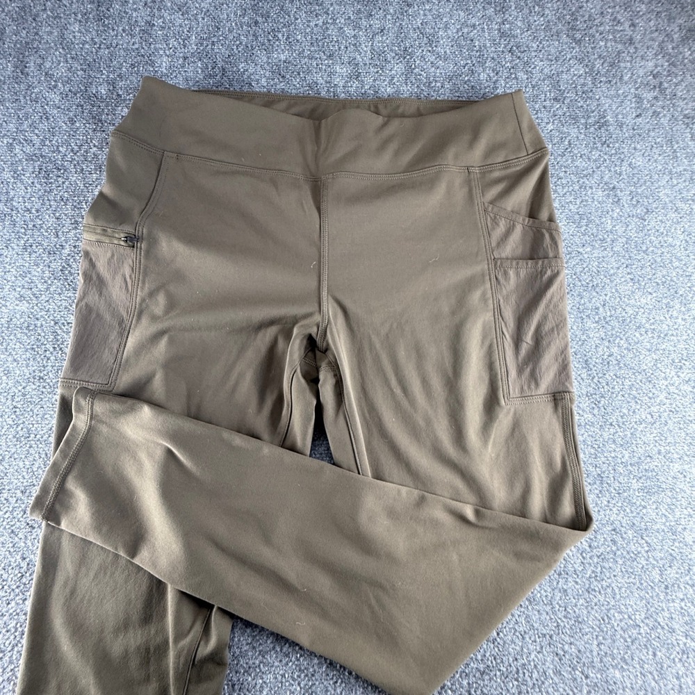 Carhartt Force Utility Leggings XL Tall Brown Olive Cargo Workwear Fitted Pants
